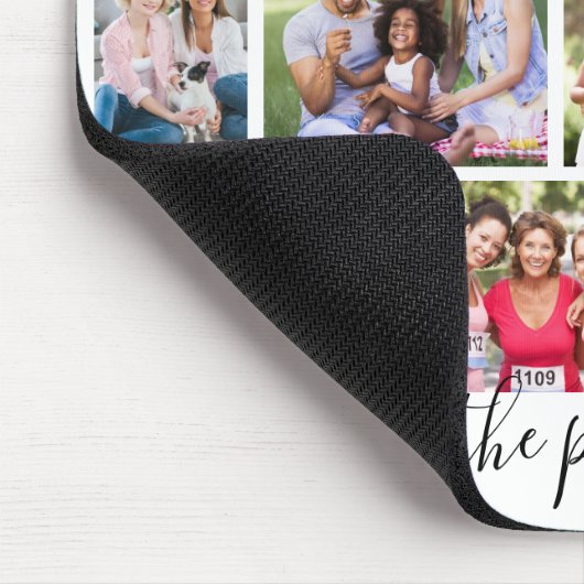 家族と友人の引用文12フォトコラージホワイト マウスパッド (コーナー)