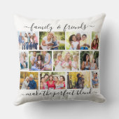 家族と友人の引用文12フォトコラージュ クッション (裏面)