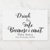 家族と友人への妊娠の発表 スパークリングワインラベル (シングルラベル)