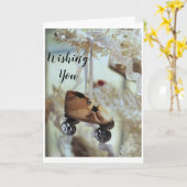 **家族と友人を愛**メリークリスマス カード (黄色い花)