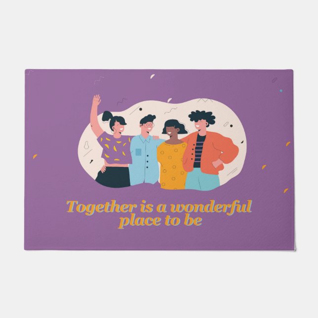 家族と友人ウェルカムドアマット/ドアマット ドアマット (正面)