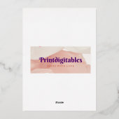 家族と友人フェスティバルシーズン恵みシーズン 箔シーズンカード (裏面)