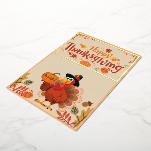 家族と友人フェスティバルシーズン恵みシーズン 箔シーズンカード (回転した状態)