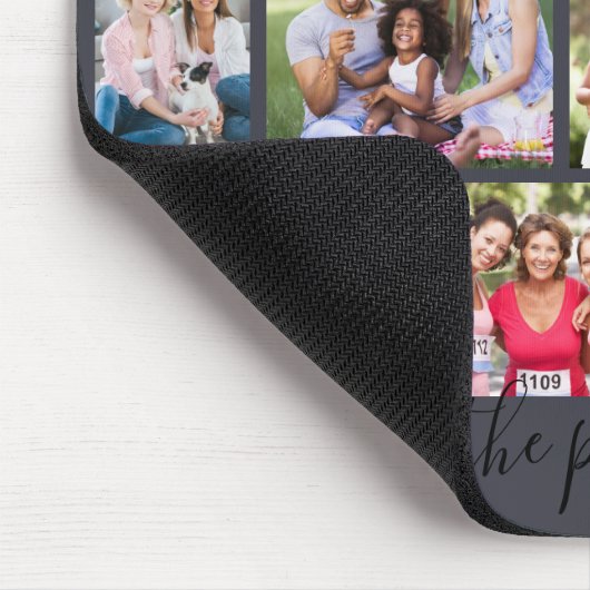 家族と友人引用文12フォトコラージュ石板 マウスパッド (コーナー)