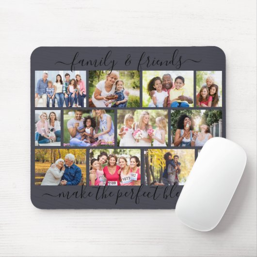 家族と友人引用文12フォトコラージュ石板 マウスパッド (マウス)