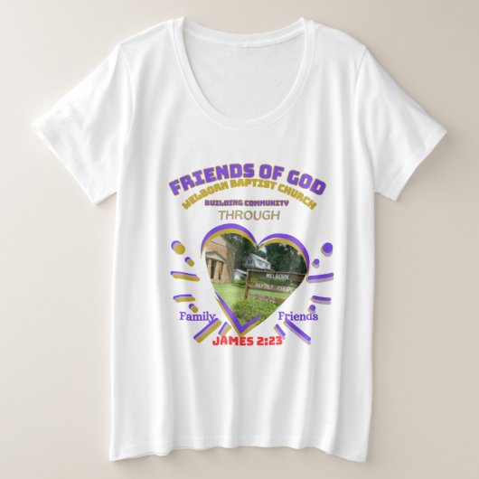 家族と友達Tシャツ プラスサイズTシャツ (デザイン正面)
