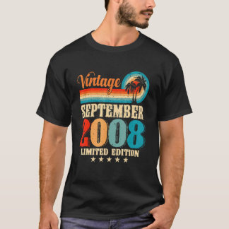 家族と幸せ2008年9月14誕生日Vin Tシャツ