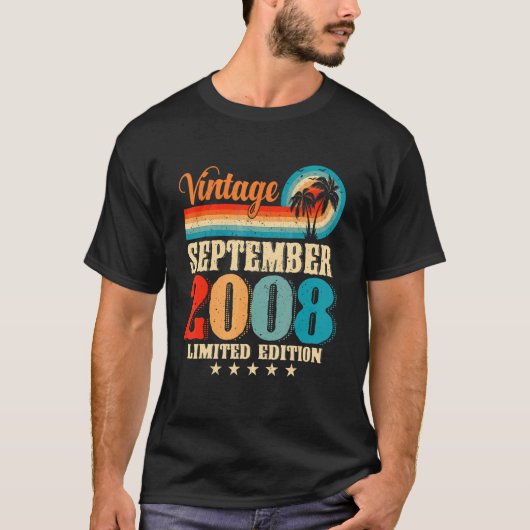 家族と幸せ2008年9月14誕生日Vin Tシャツ (正面)