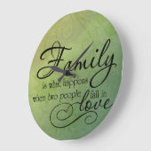 家族と愛 ラージ壁時計 (傾斜)