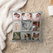 家族と永遠の写真のコラージュへ素朴の旅 クッション (ブランケット)