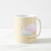 家族と泳ぐ母のあひる コーヒーマグカップ (正面右)