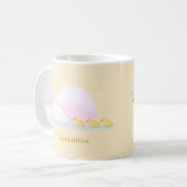 家族と泳ぐ母のあひる コーヒーマグカップ (正面左)