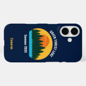 家族と湖での再会 カスタマイズ可能な可愛い夕焼け Case-Mate iPhoneケース (裏面 (横))