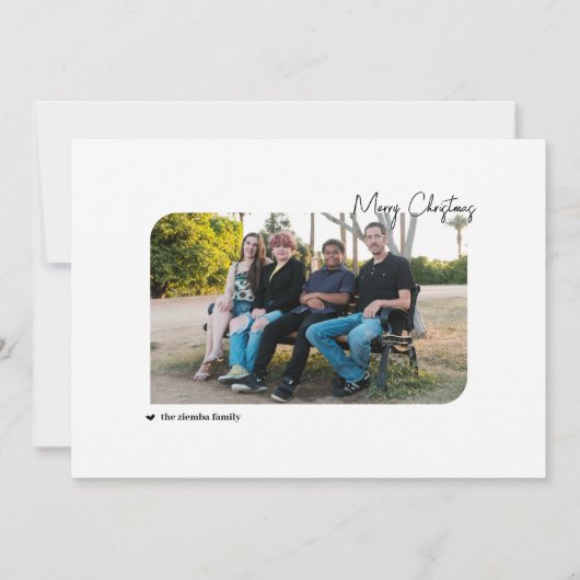 家族と犬メリークリスマス&ハッピーハウデイ シーズンカード (正面)