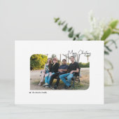 家族と犬メリークリスマス&ハッピーハウデイ シーズンカード (スタンド正面)