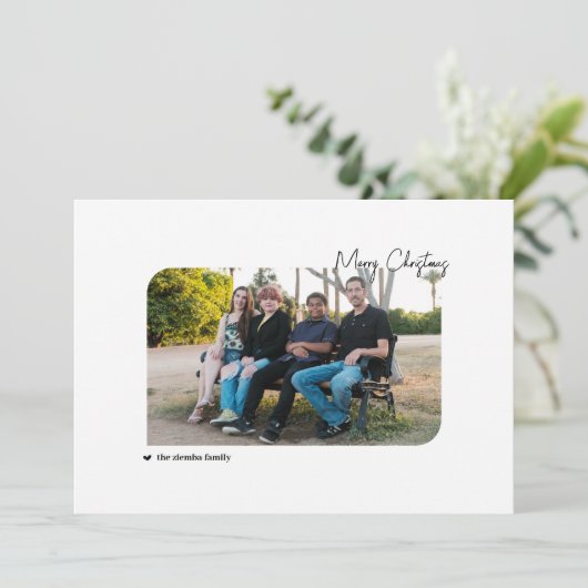 家族と犬メリークリスマス&ハッピーハウデイ シーズンカード (スタンド正面)