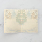 家族と猫のクリスマスグリーティングカード シーズンカード (内部)