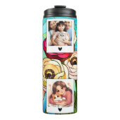 家族と猫のフォトフレーム タンブラー (正面)