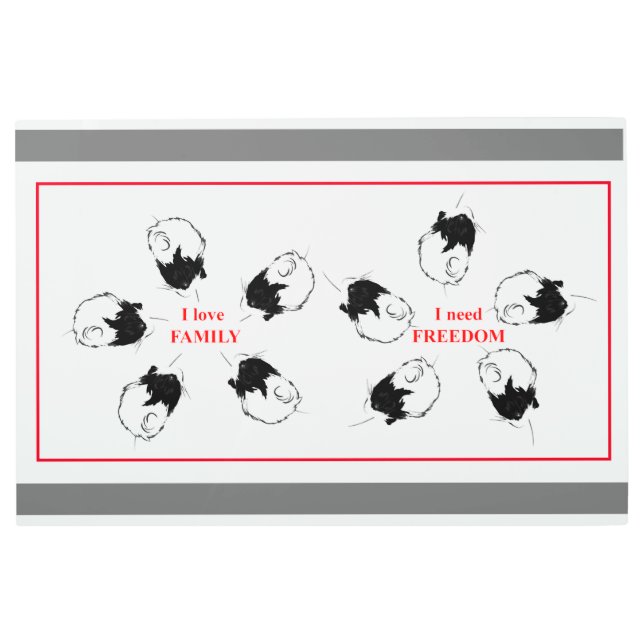家族と自由 メタルプリント (正面)