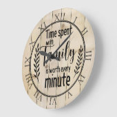 家族と過ごす時間 ラージ壁時計 (傾斜)