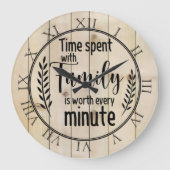 家族と過ごす時間 ラージ壁時計 (正面)