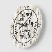 家族と過ごす時間 ラージ壁時計 (傾斜)