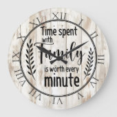 家族と過ごす時間 ラージ壁時計 (正面)