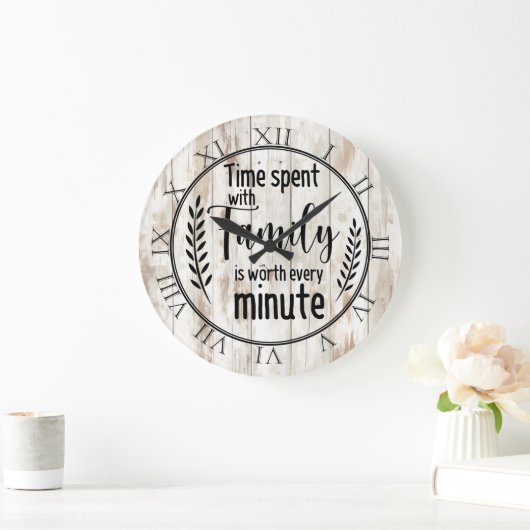 家族と過ごす時間 ラージ壁時計 (ホーム)
