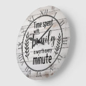 家族と過ごす時間 ラージ壁時計 (傾斜)