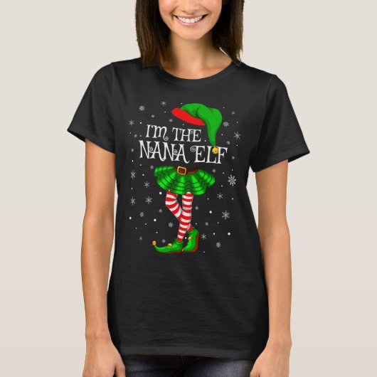 家族にぴったりな女性と女の子のナナエルフクリス Tシャツ (正面)