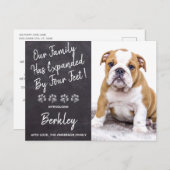 家族によって拡張4足新しいペットパピードッグ 案内ポストカード (正面/裏面)