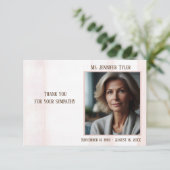 家族によるピンク色の葬儀 サンキューカード (スタンド正面)