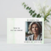 家族による緑の葬儀記念碑 サンキューカード (スタンド正面)