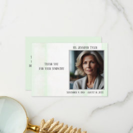 家族による緑の葬儀記念碑 サンキューカード