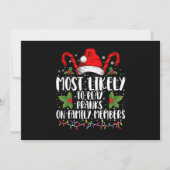 家族にイタズラをしそうなクリスマス 招待状 (正面)