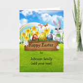 家族にハッピーを！イースター（ここにテキストを追加） カード (正面)