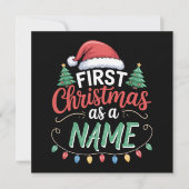 家族に合わせた初めてのクリスマス シーズンカード (正面)