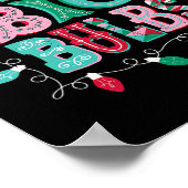 家族に合わせた大きな球根クリスマスライトが好き ポスター (角)