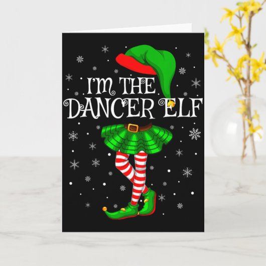 家族に合わせた女性と女の子 私はダンサーエルフ カード (黄色い花)