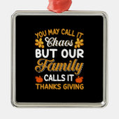 家族に感謝の気持ちを感謝してい与えする メタルオーナメント (正面)