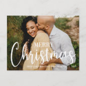 家族に配達クリスマスタイポグラフィ シーズンポストカード (正面)