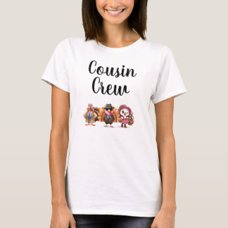 家族のいとこのクルー族の感謝祭トルコ Tシャツ