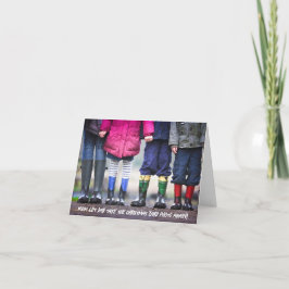 家族のおもしろいクリスマス シーズンカード