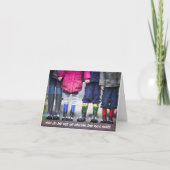 家族のおもしろいクリスマス シーズンカード (正面)