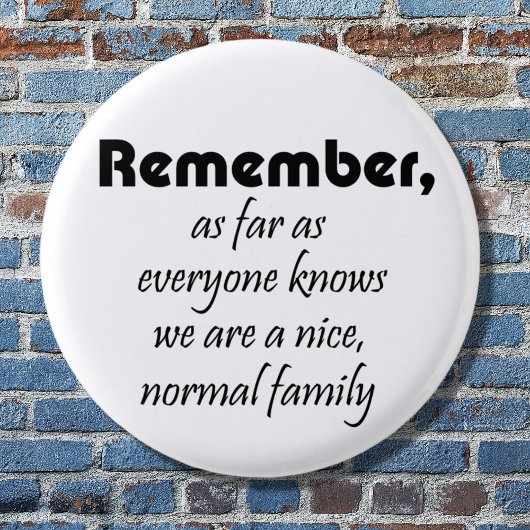 家族のおもしろいスローガン贈り物ジョーク懇親会お土産 缶バッジ