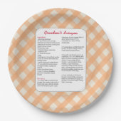 家族のお気に入りのなレシピのレトロ-ラザニア ペーパープレート (正面)