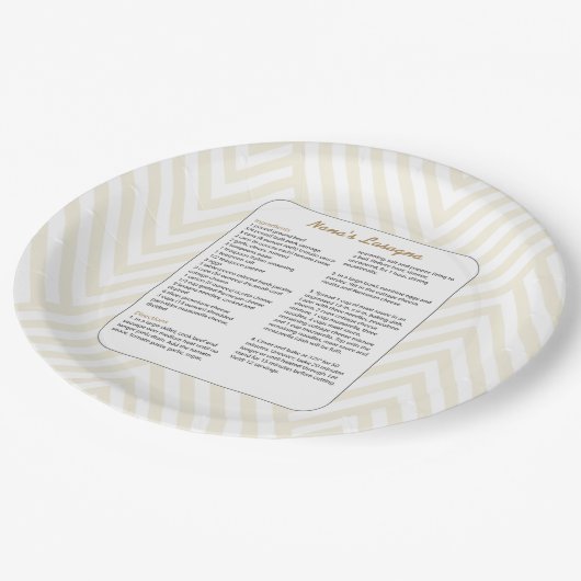 家族のお気に入りのなレシピシェブロン-ラザニア ペーパープレート (アングル)