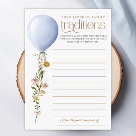 家族のお気に入りの伝統バルーンベビーシャワーカード 招待状