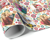 家族のお気に入りの写真クリスマスの雪 ラッピングペーパー (ロールコーナー)