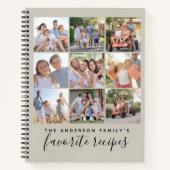 家族のお気に入りフォトコラージュレシピブック ノートブック (正面)
